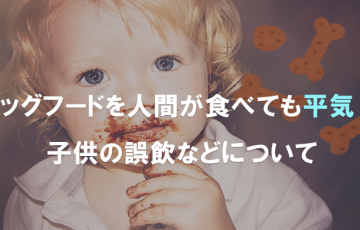 ドッグフードを人間が食べても平気？子供の誤飲などについて